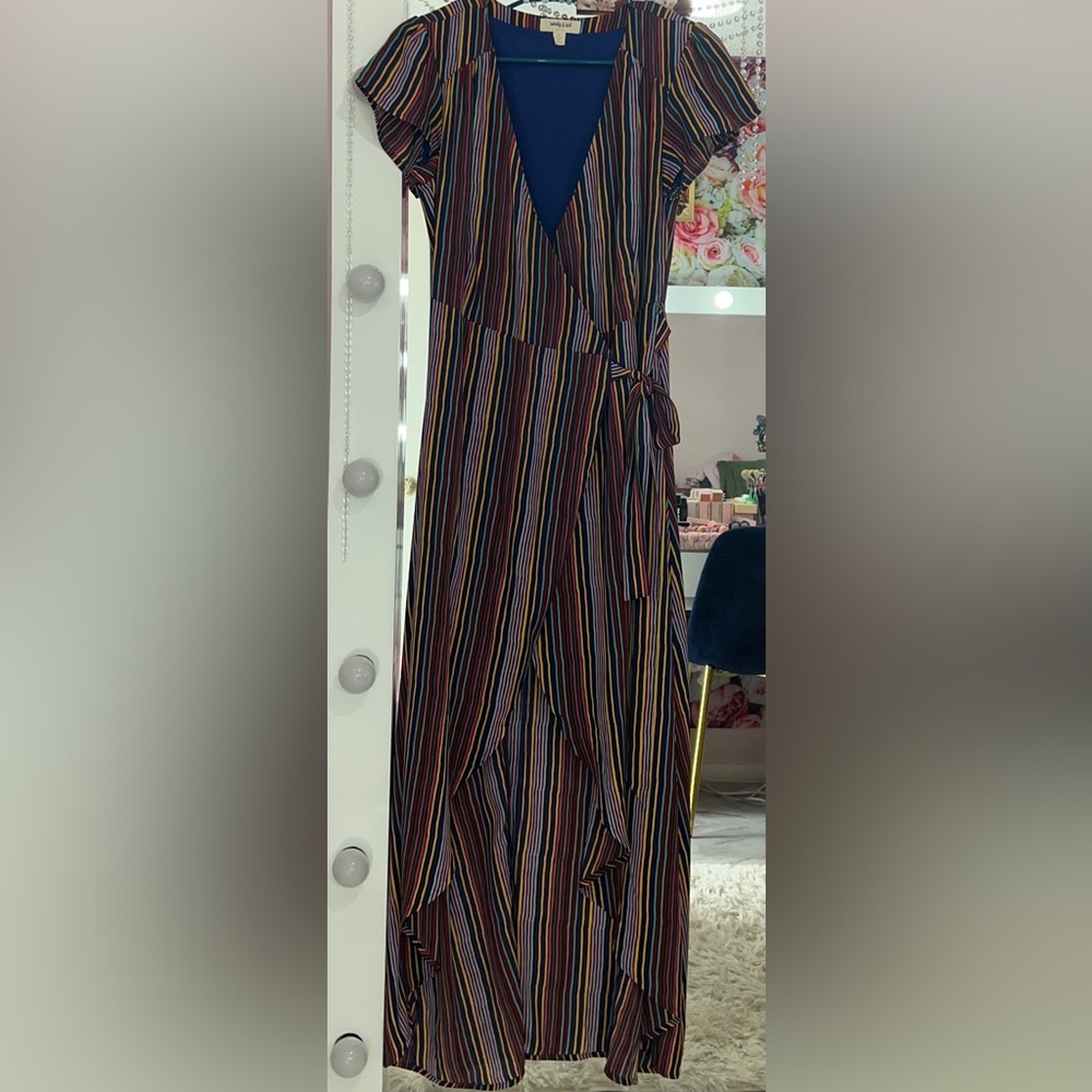 Colorful wrap dress